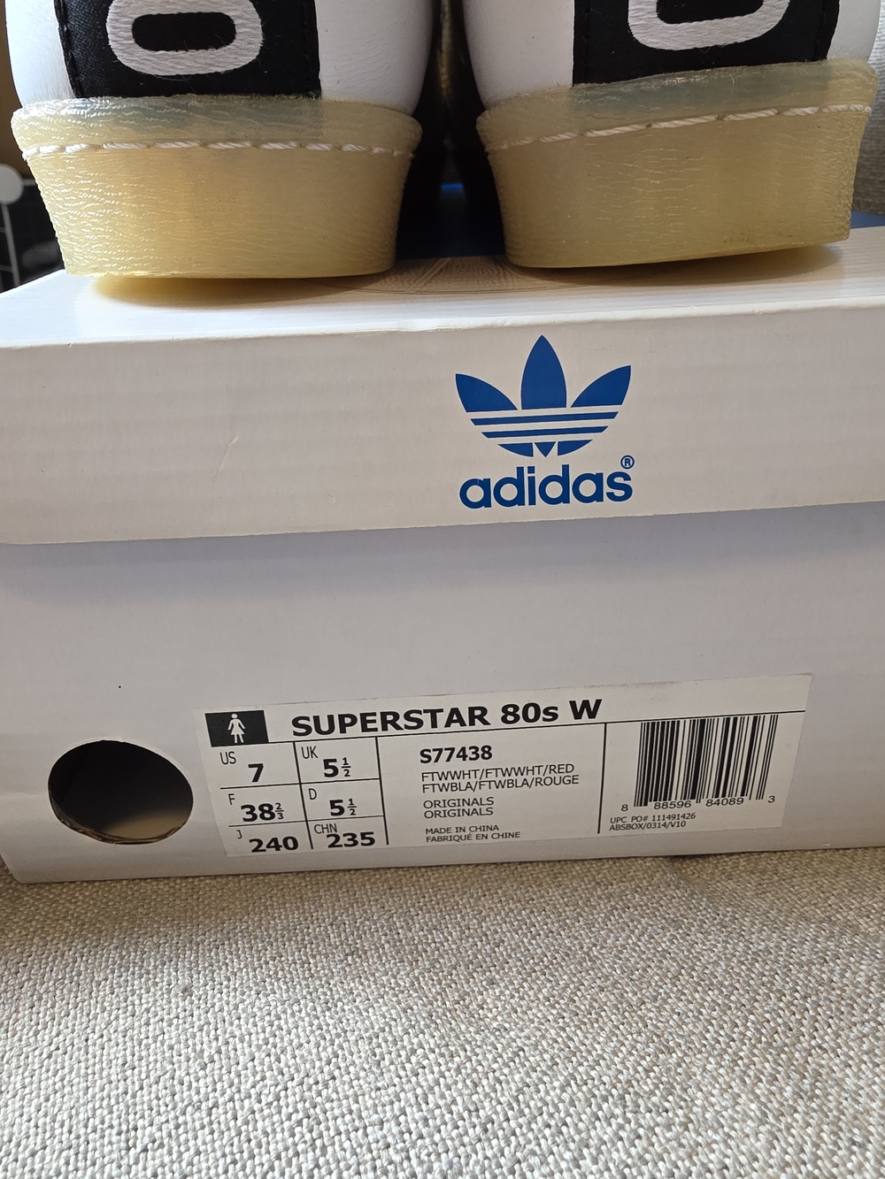 Adidas Superstar 80s W | Unique Heel Graphic | Gum Sole | Custom Look - Picture 3 of 7